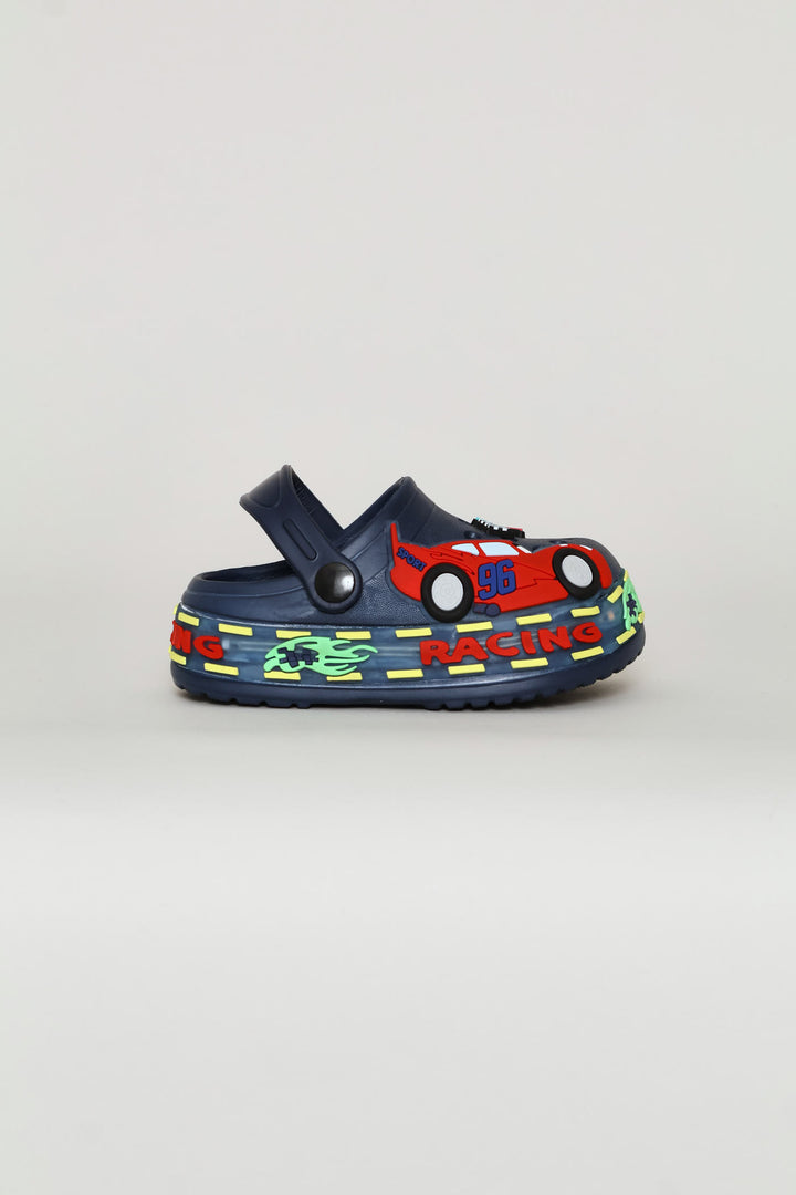 Pre-Boys Racer Light-Up Clog - Navy