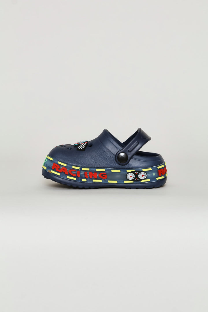 Pre-Boys Racer Light-Up Clog - Navy