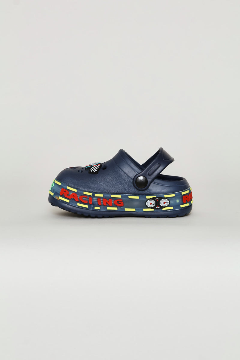 Pre-Boys Racer Light-Up Clog - Navy