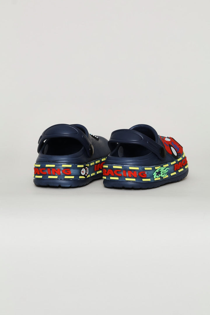 Pre-Boys Racer Light-Up Clog - Navy