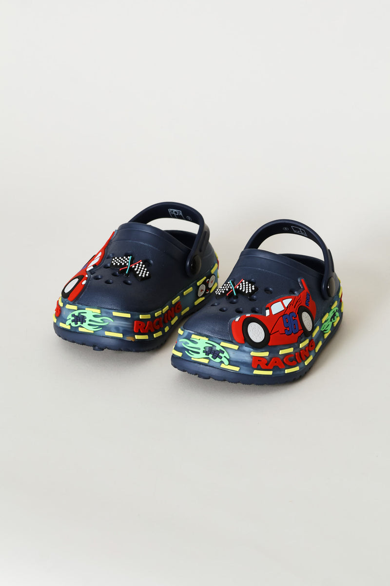 Pre-Boys Racer Light-Up Clog - Navy