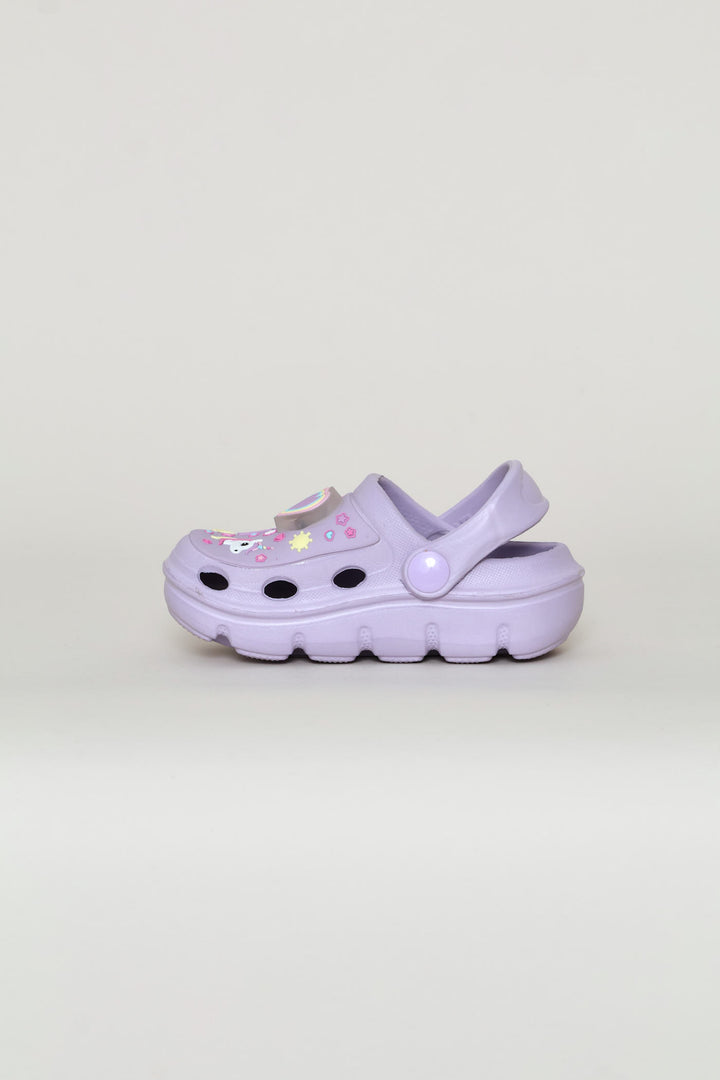 Pre-Girls Unicorn Light Up Clog - Lilac