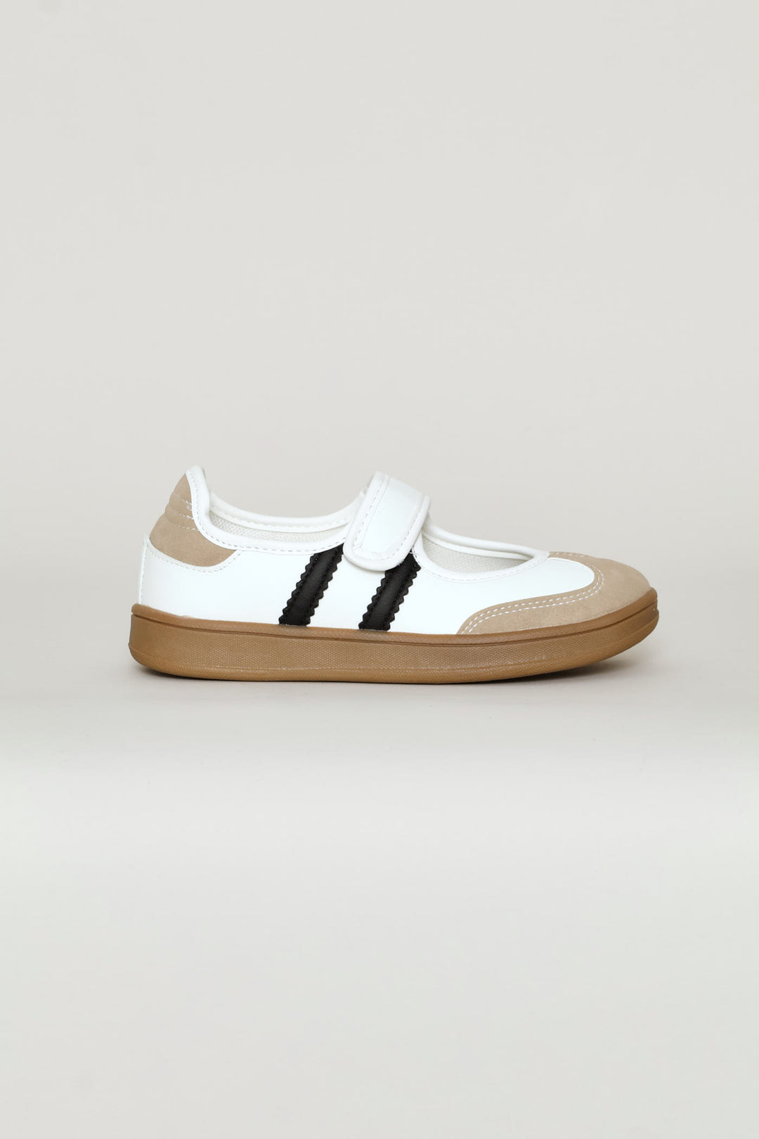Girls Sneaker Pump - White/Black