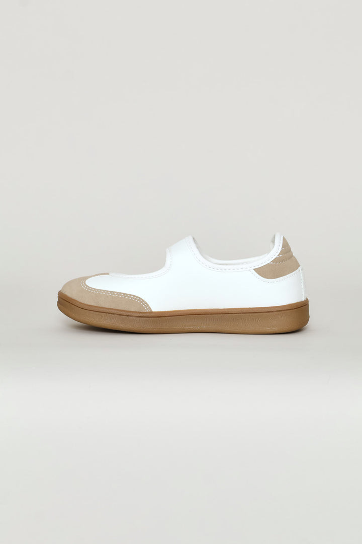 Girls Sneaker Pump - White/Black