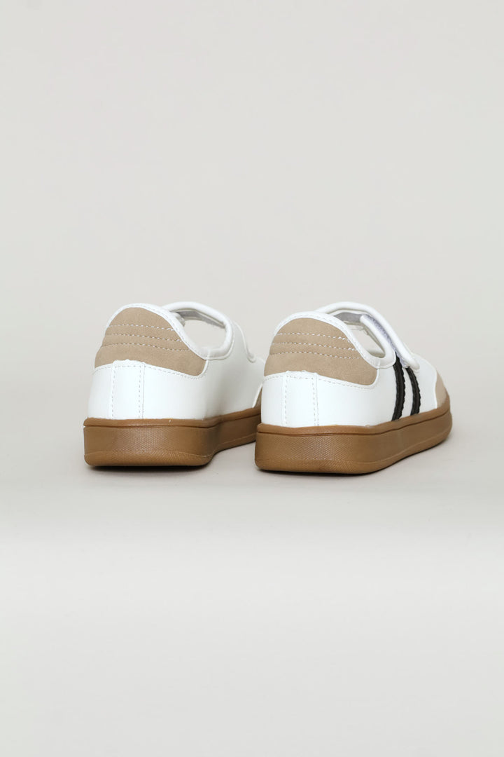 Girls Sneaker Pump - White/Black