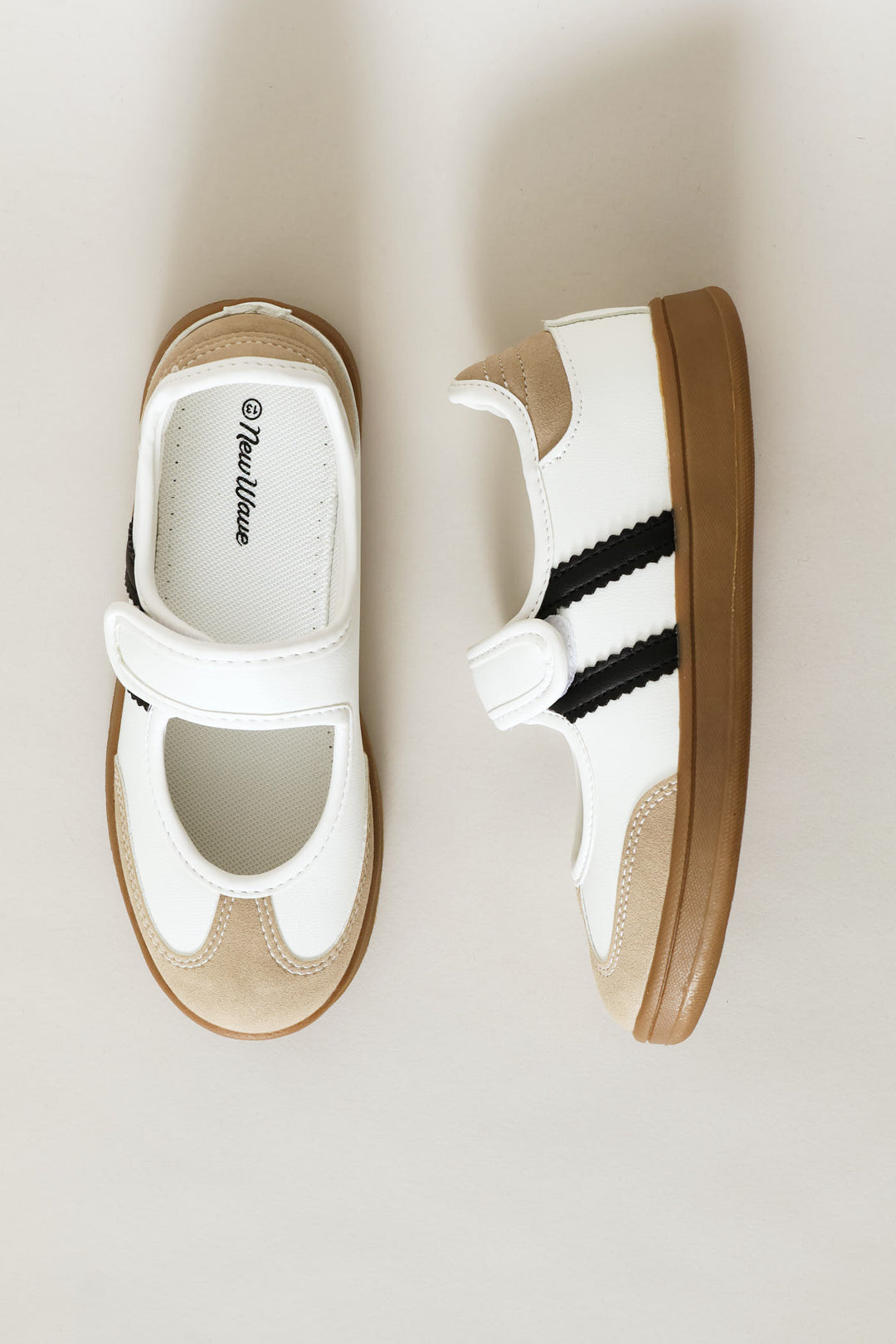 Girls Sneaker Pump - White/Black