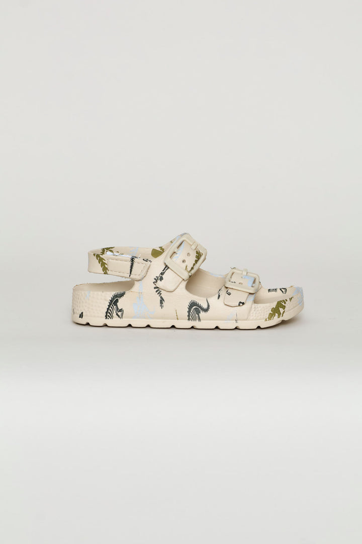 Pre-Boys Moulded Dino Sandal - Stone