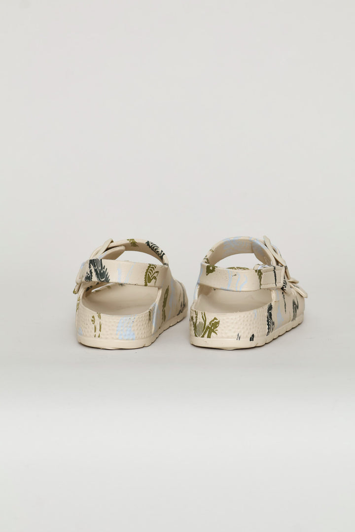 Pre-Boys Moulded Dino Sandal - Stone