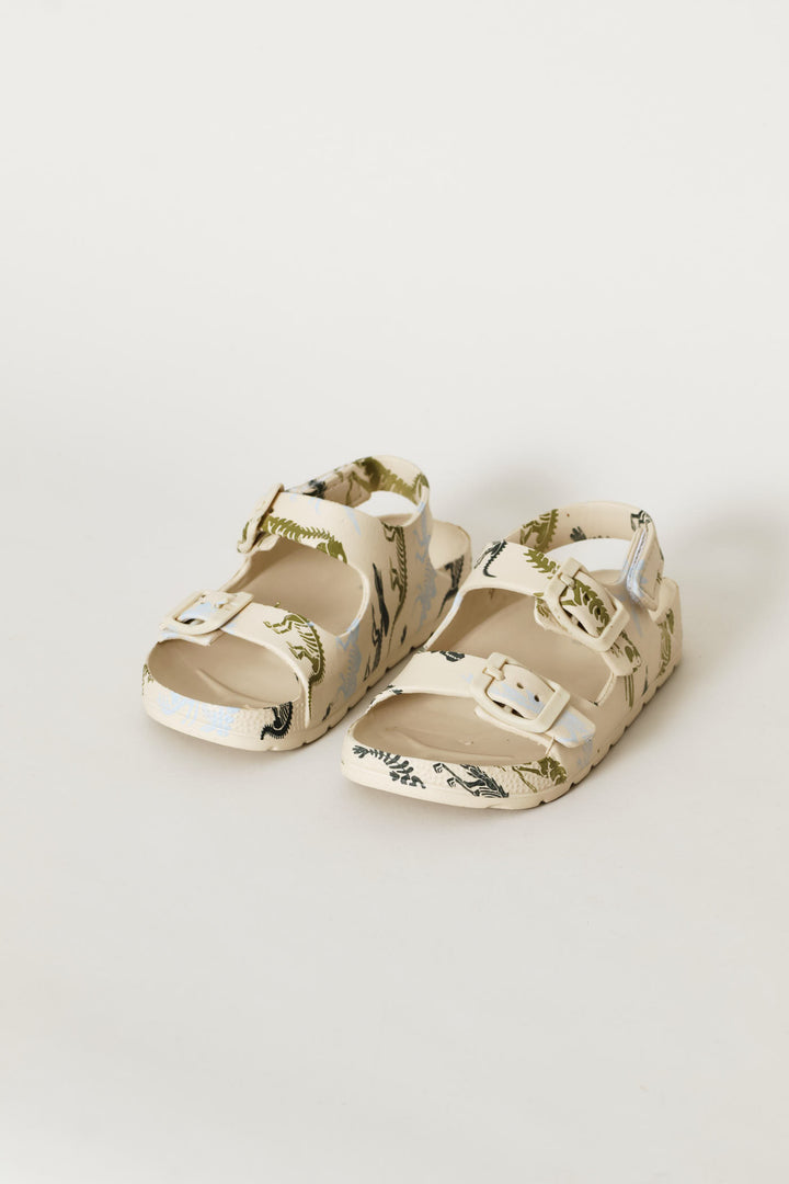 Pre-Boys Moulded Dino Sandal - Stone