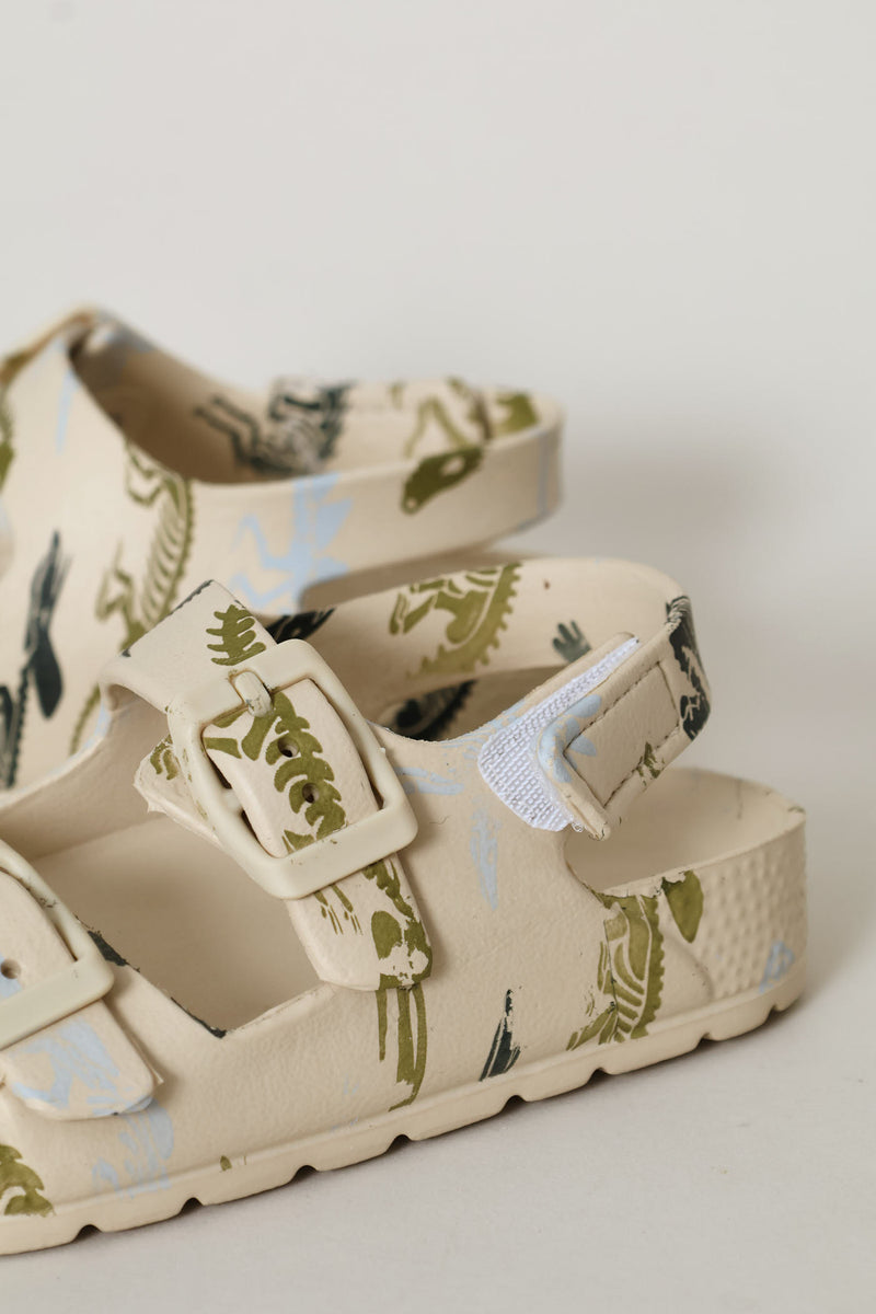 Pre-Boys Moulded Dino Sandal - Stone