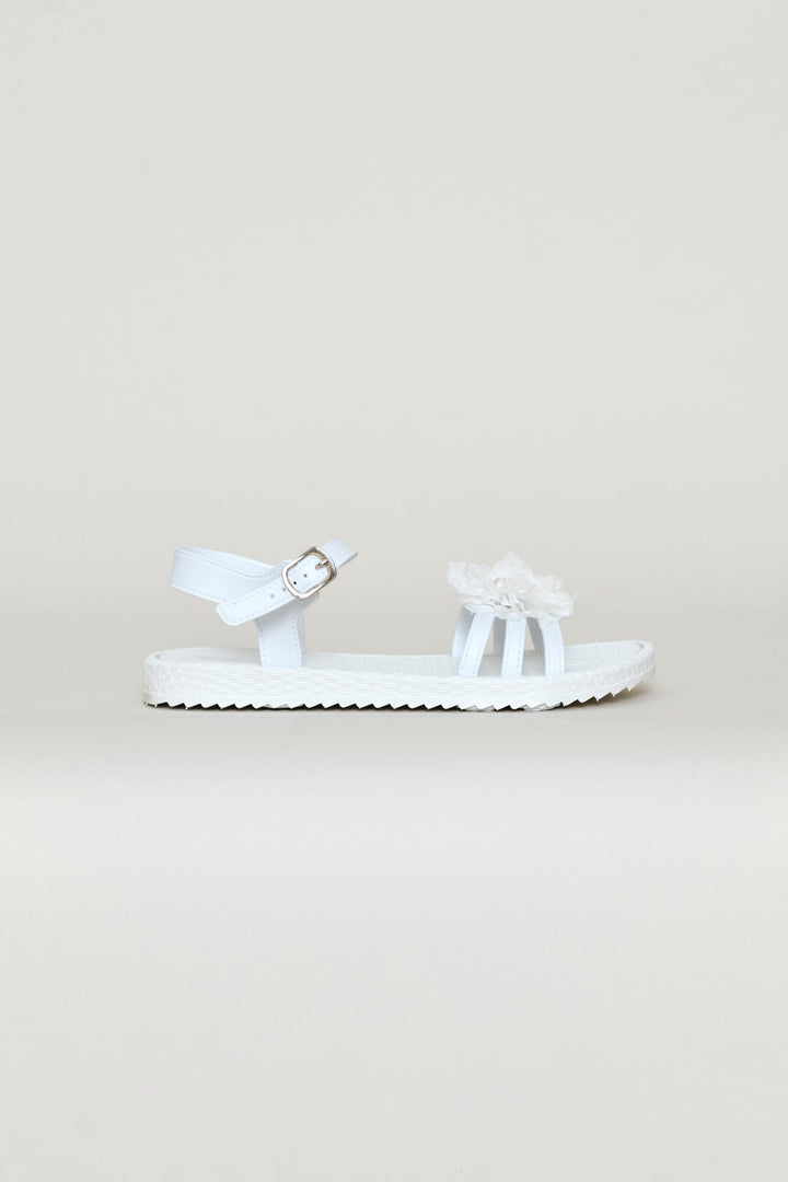 Girls PVC Moulded Sandal - White