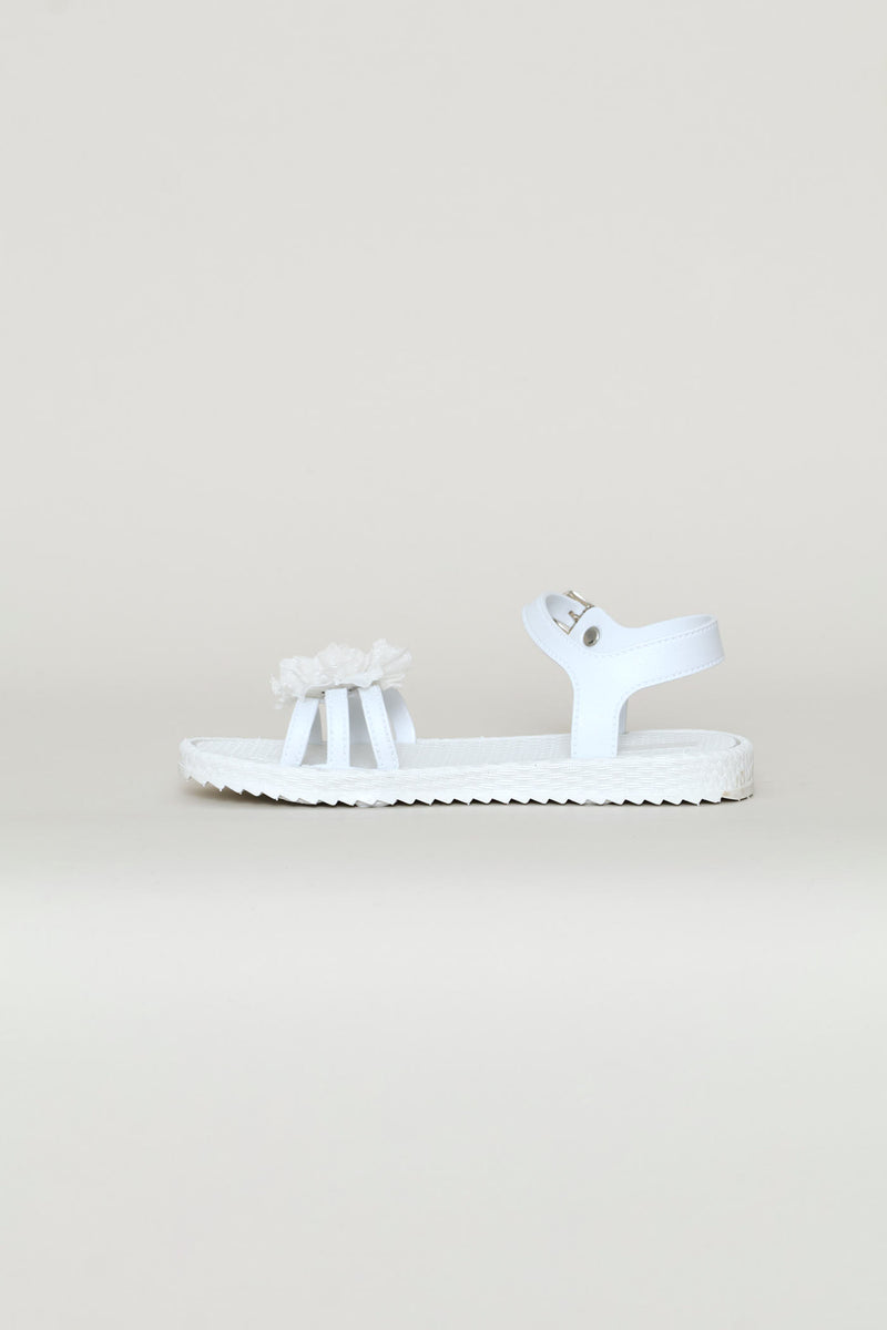 Girls PVC Moulded Sandal - White