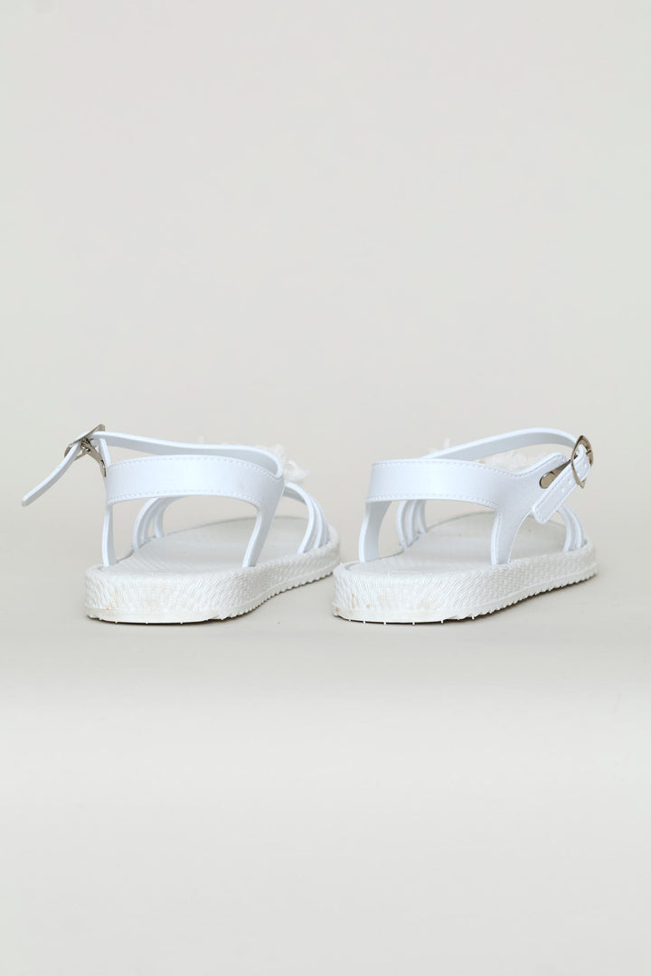 Girls PVC Moulded Sandal - White