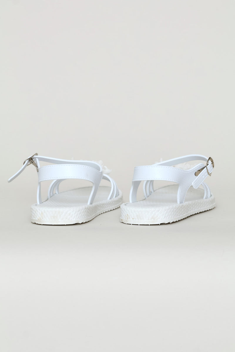 Girls PVC Moulded Sandal - White