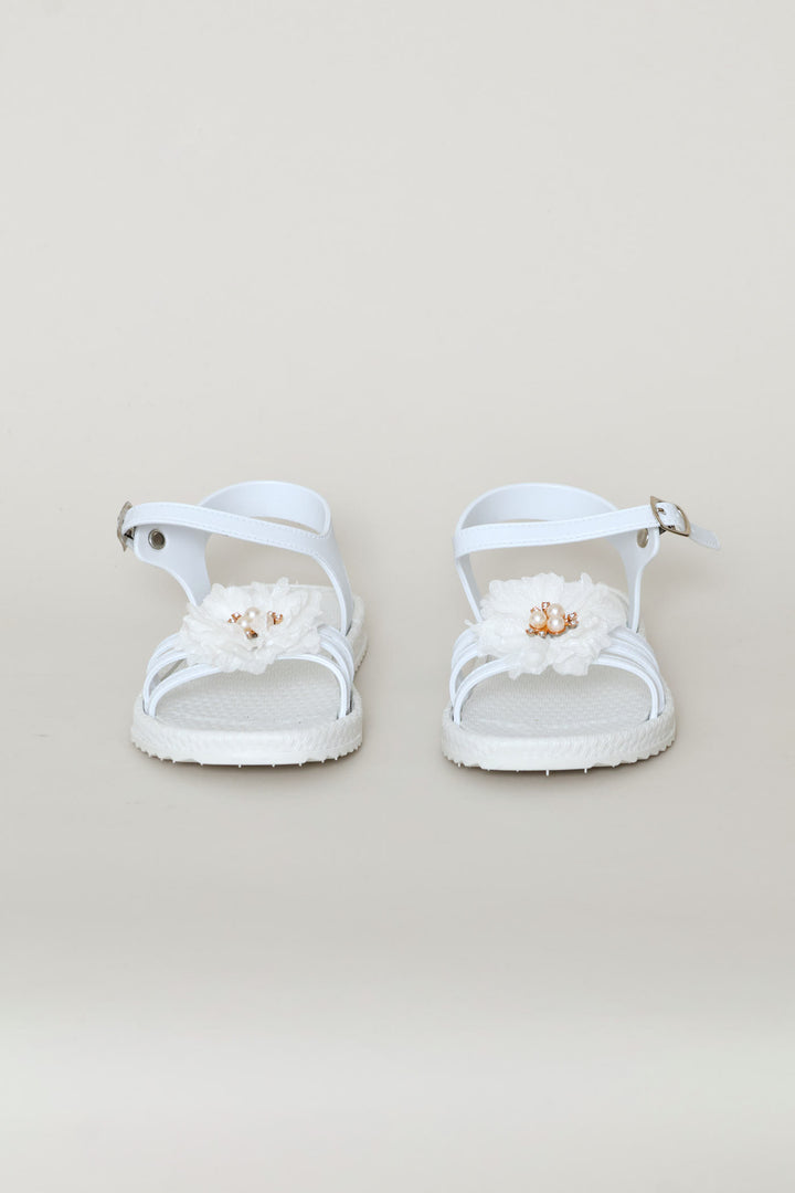 Girls PVC Moulded Sandal - White