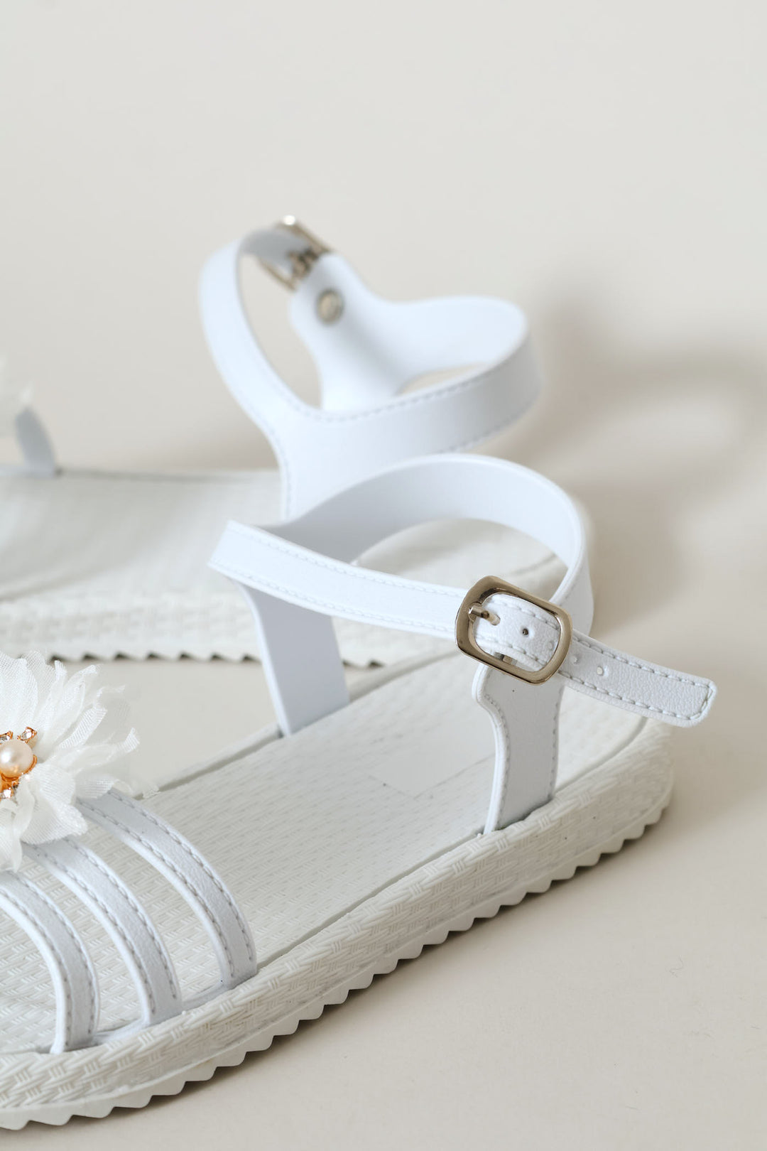 Girls PVC Moulded Sandal - White