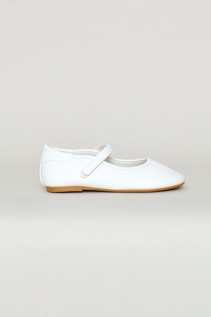 Girls Mary-Jane Sports Pump - White