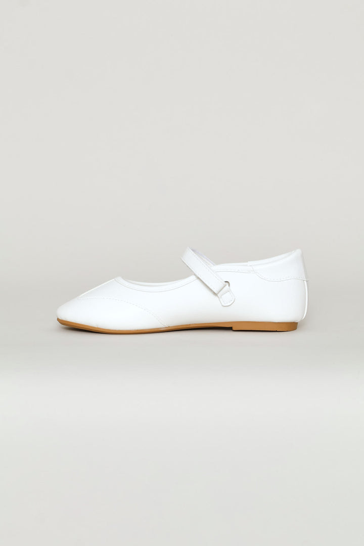 Girls Mary-Jane Sports Pump - White