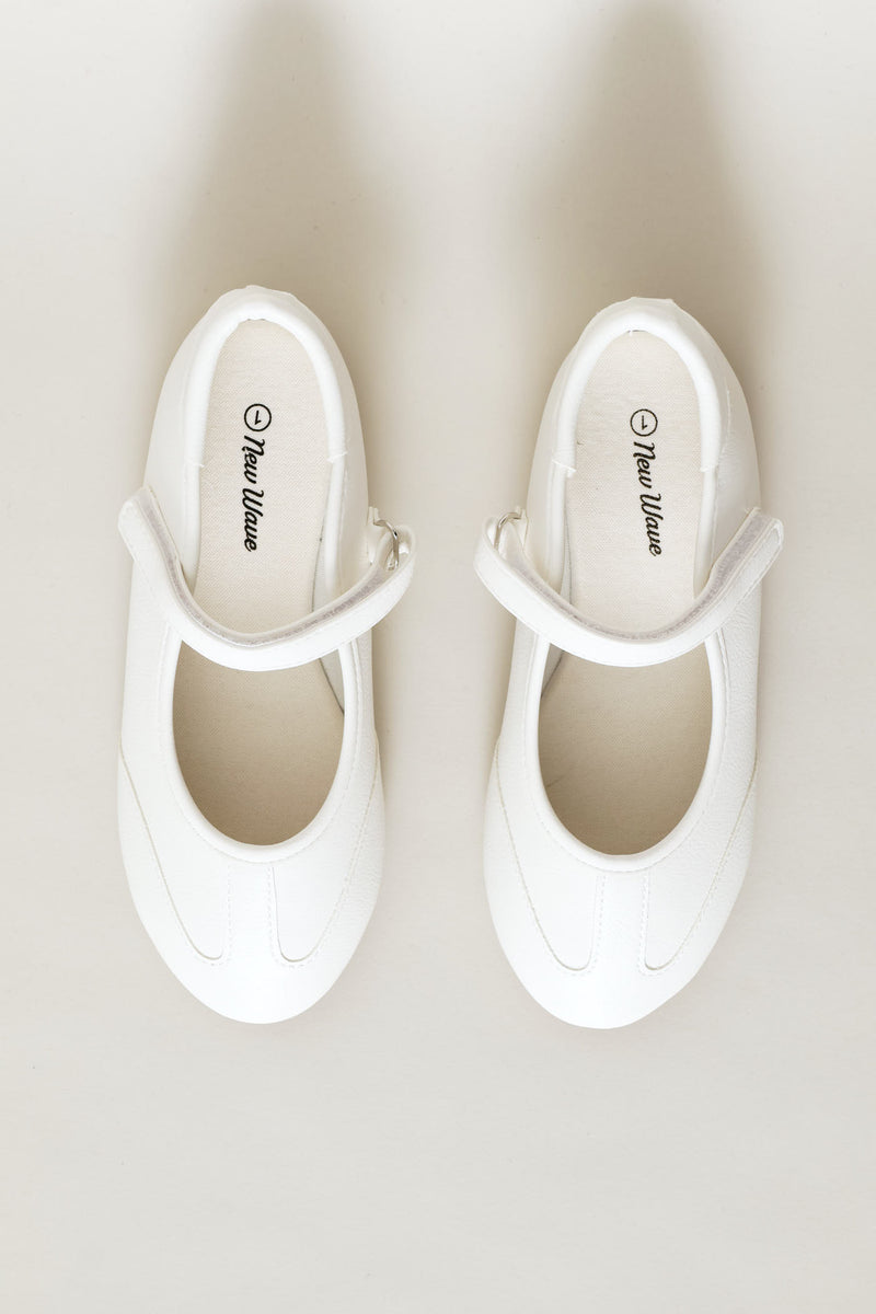 Girls Mary-Jane Sports Pump - White