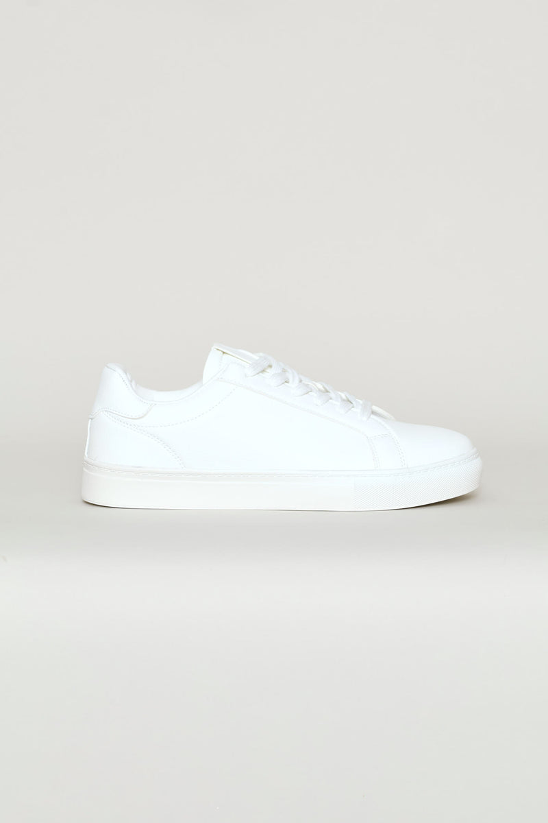 Basic Lace Up Sneaker - White