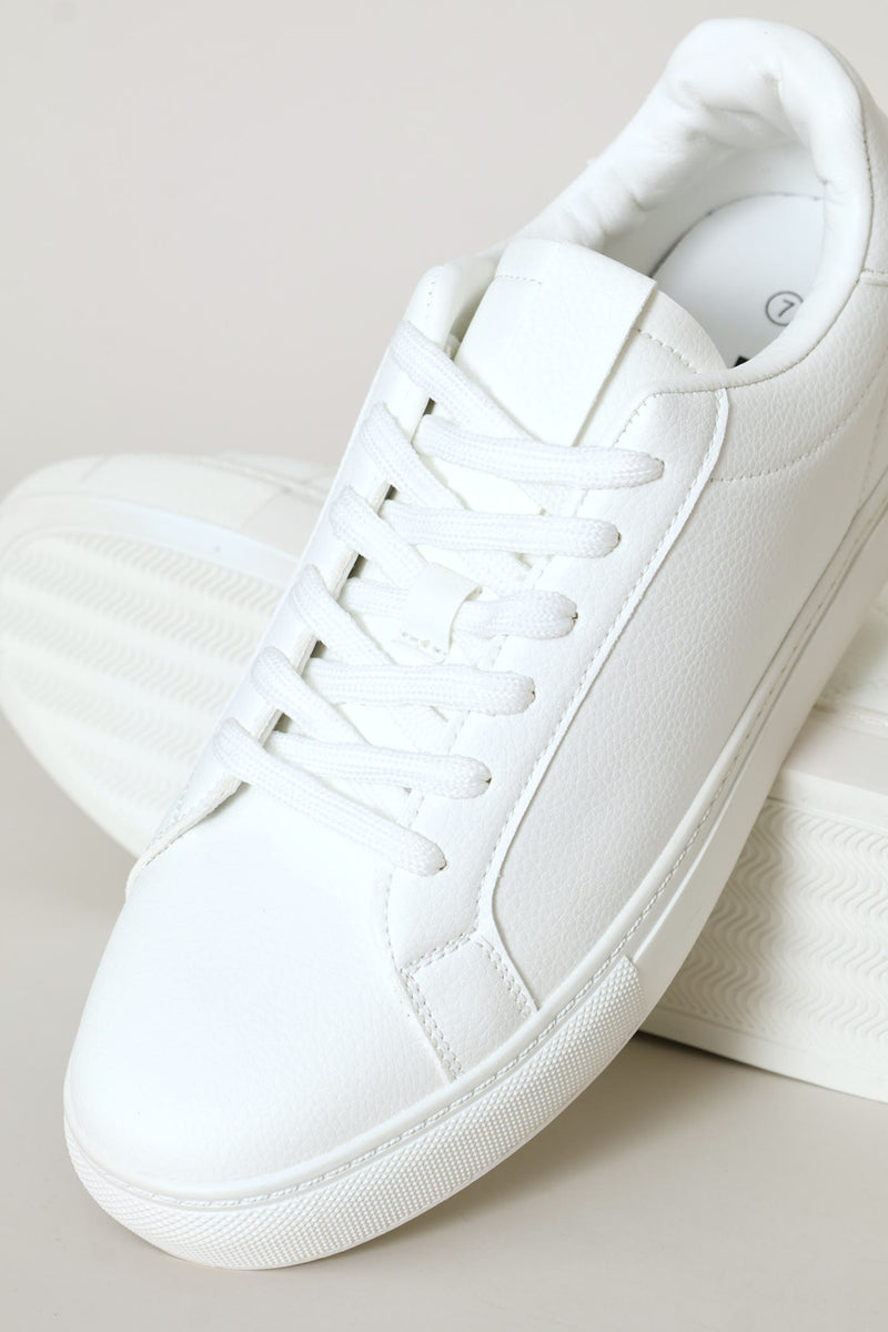 Basic Lace Up Sneaker - White