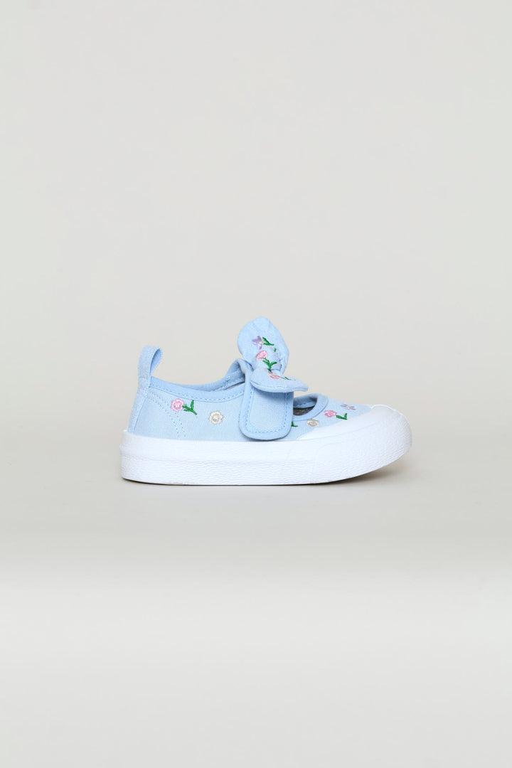 Pre-Girls Chambray Slip On Sneaker - Blue