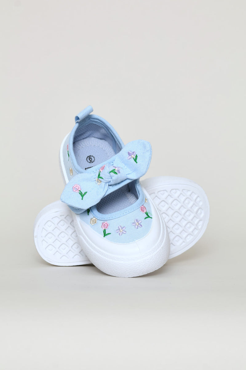 Pre-Girls Chambray Slip On Sneaker - Blue