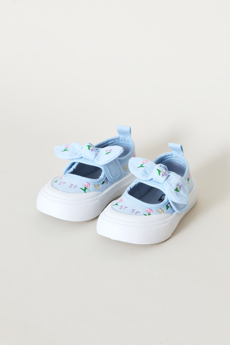 Pre-Girls Chambray Slip On Sneaker - Blue