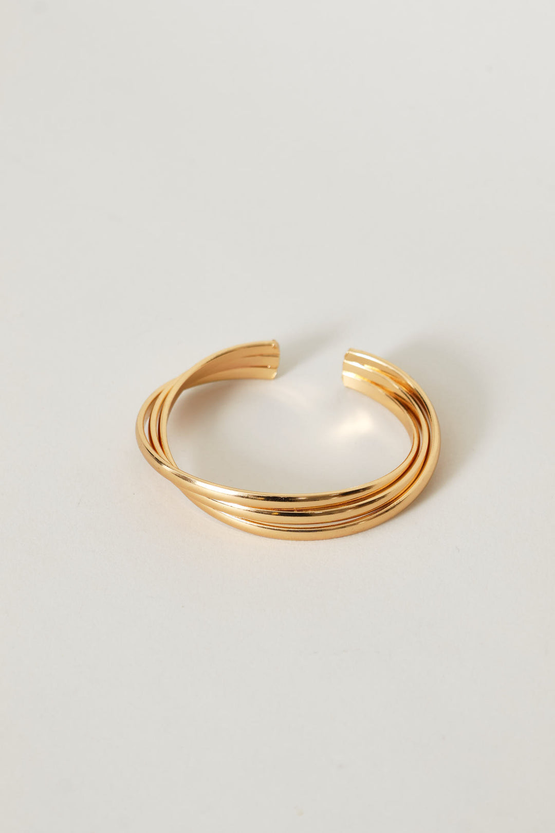 Twisted Double Strand Cuff - Gold