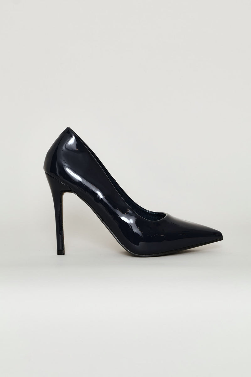 Patent Pointy Heel - Navy