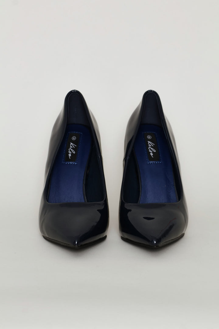 Patent Pointy Heel - Navy