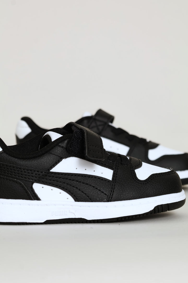 Pre-Boys Rebound Slam Lo Ac Plus Sneaker - White/Black