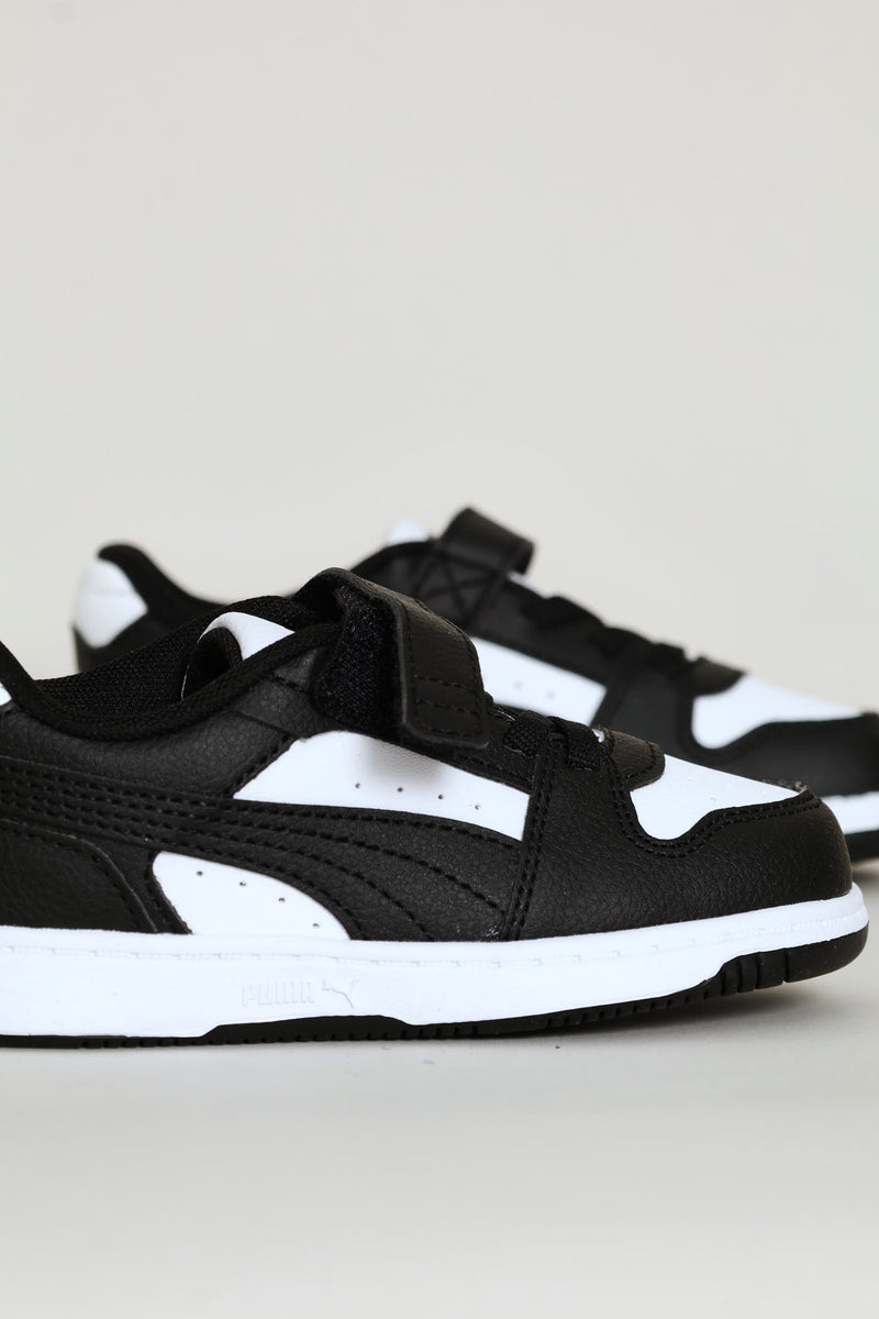 Pre-Boys Rebound Slam Lo Ac Plus Sneaker - White/Black