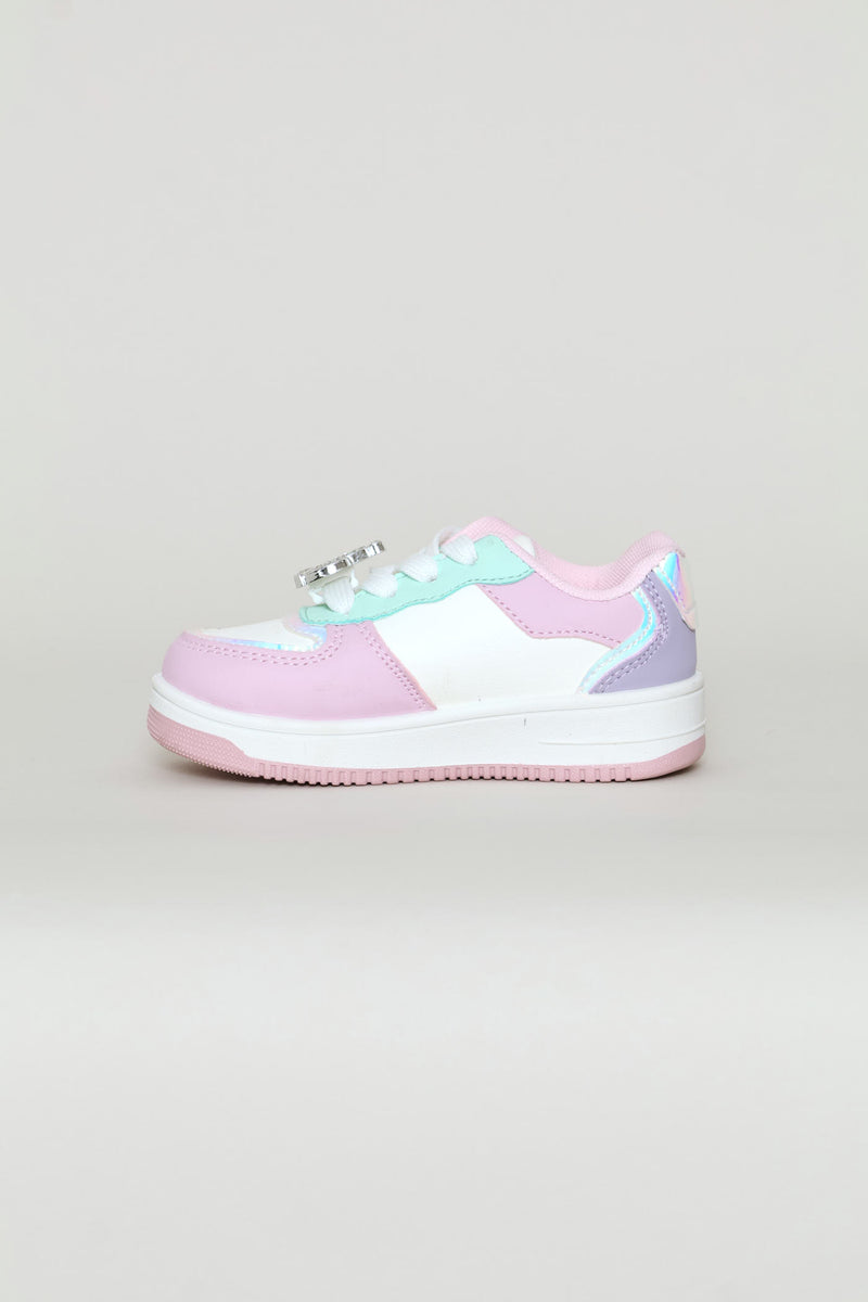 Pre-Girls Multi Crown Court Sneaker - Multi