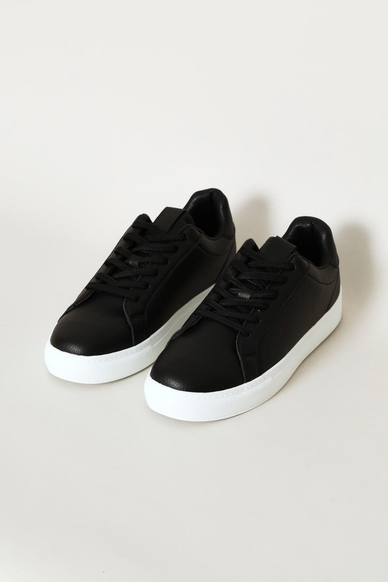 Basic Lace Up Sneaker - Black