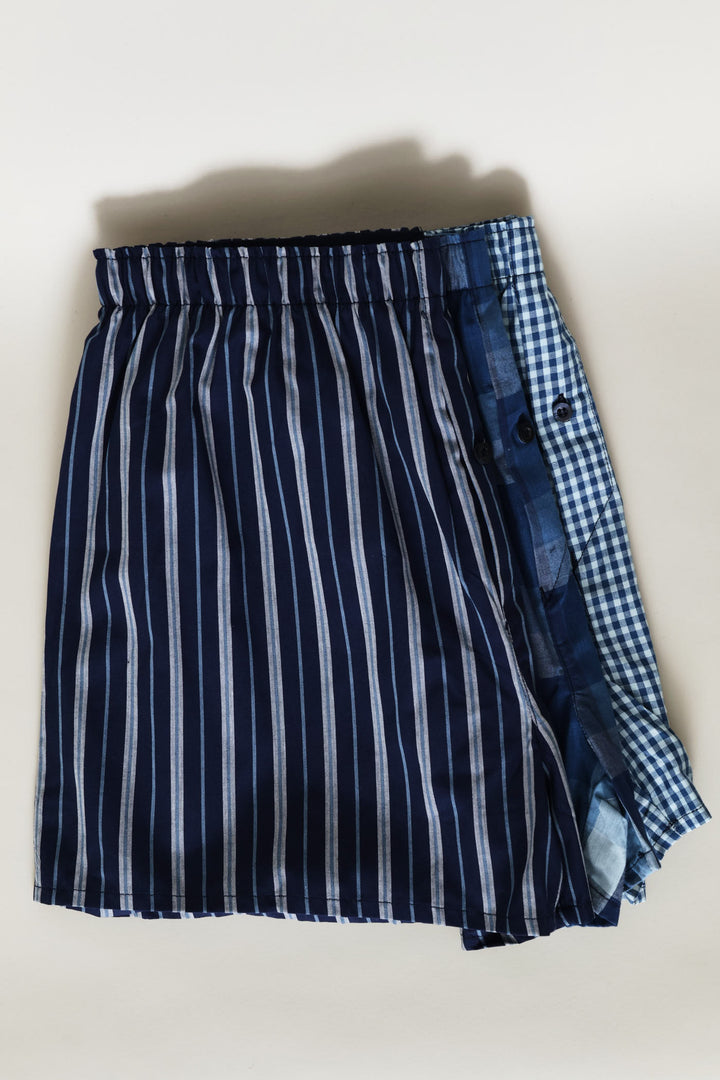 3 Pack Value Woven Boxers - Blue