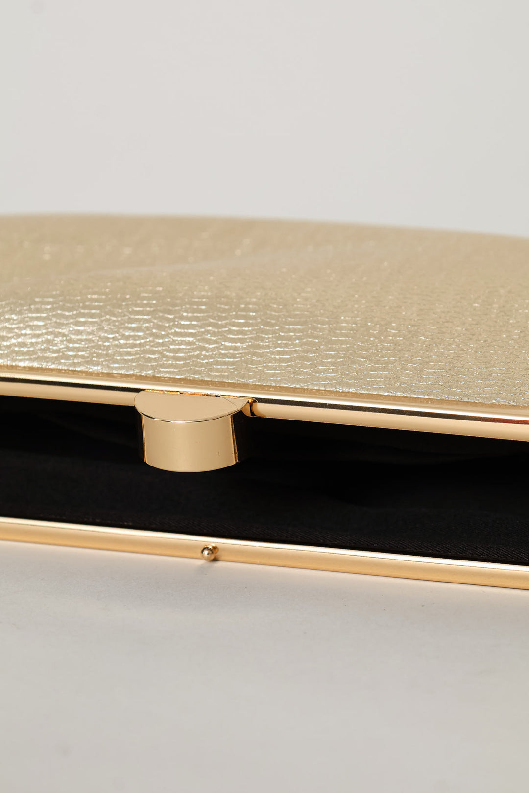 Clip Closure Clutch Purse - Gold