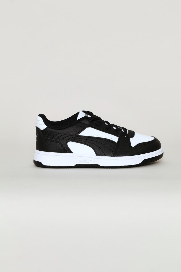 Pre-Boys Rebound Slam Lo Ac Sneaker - White/Black