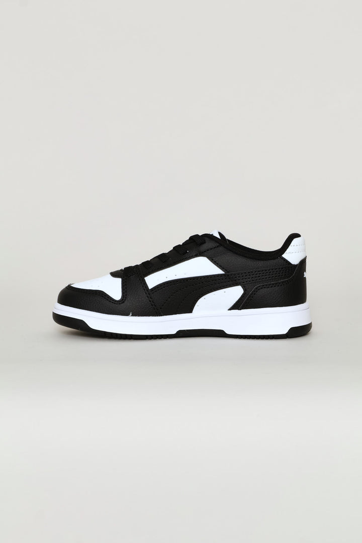 Pre-Boys Rebound Slam Lo Ac Sneaker - White/Black