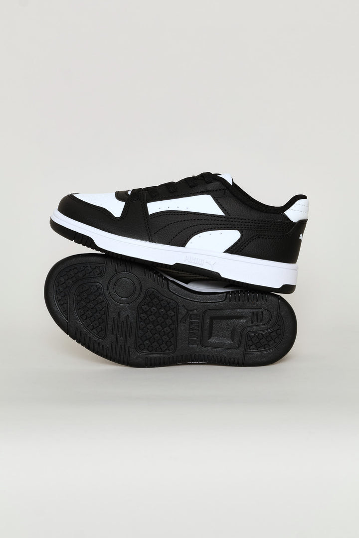 Pre-Boys Rebound Slam Lo Ac Sneaker - White/Black