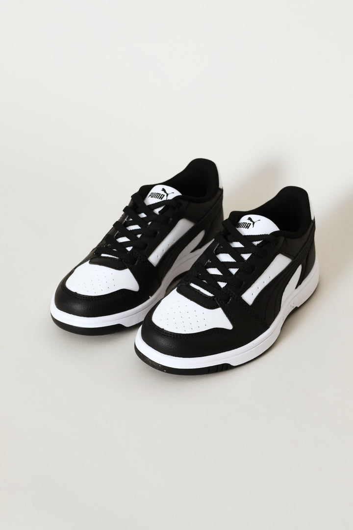 Pre-Boys Rebound Slam Lo Ac Sneaker - White/Black