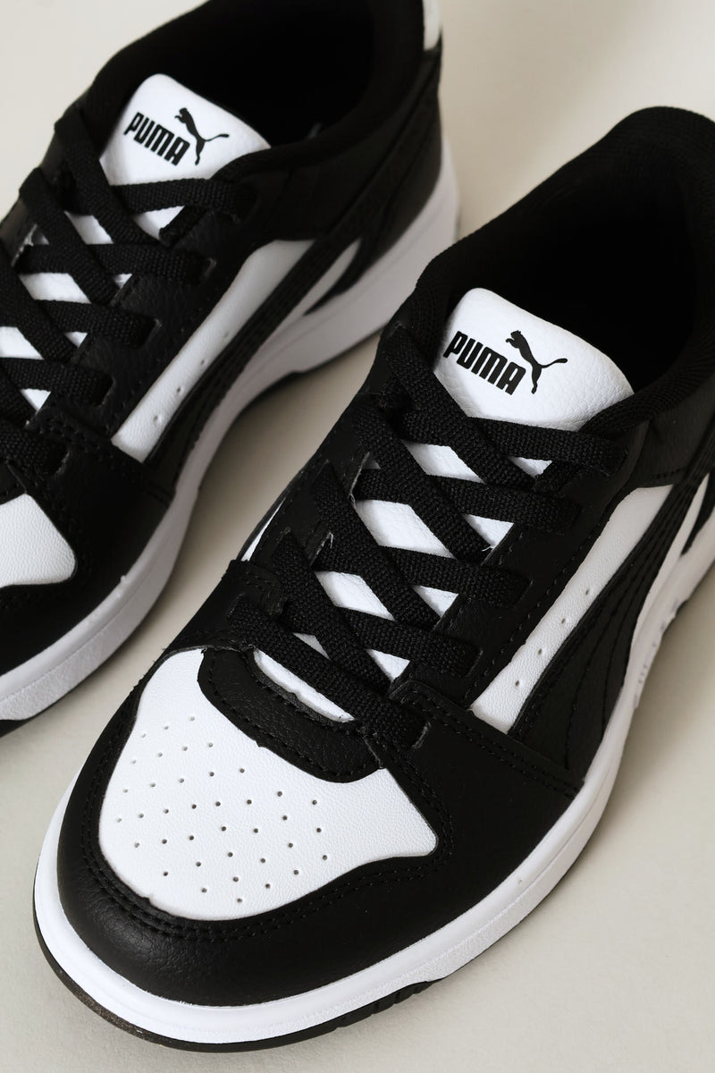 Pre-Boys Rebound Slam Lo Ac Sneaker - White/Black