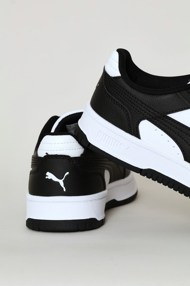 Boys Rebound Slam Lo Jr Sneaker - White/Black