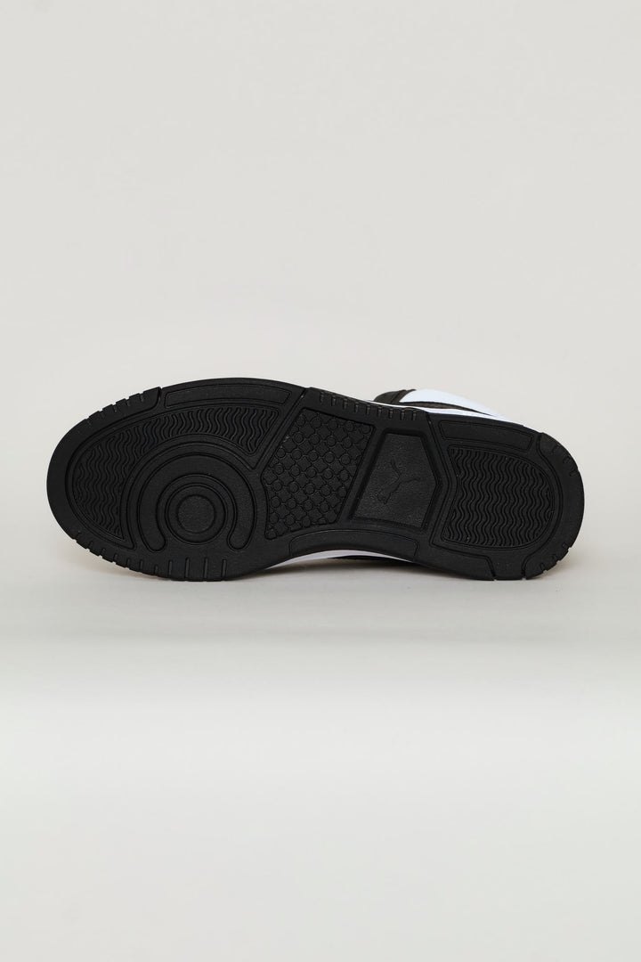 Boys Rebound Slam Mid Jr Sneaker - White/Black