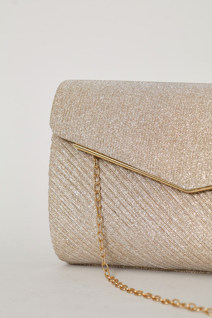 Shimmer Envelope Clutch - Rose Gold