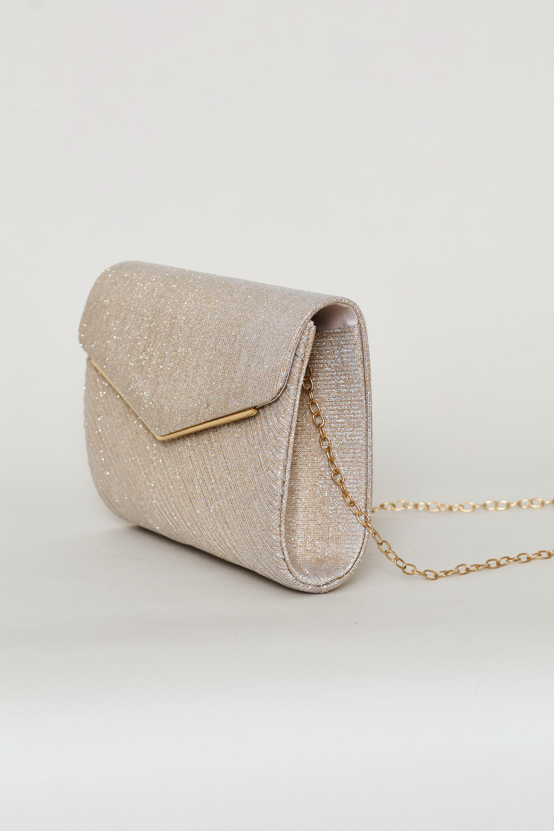 Shimmer Envelope Clutch - Rose Gold