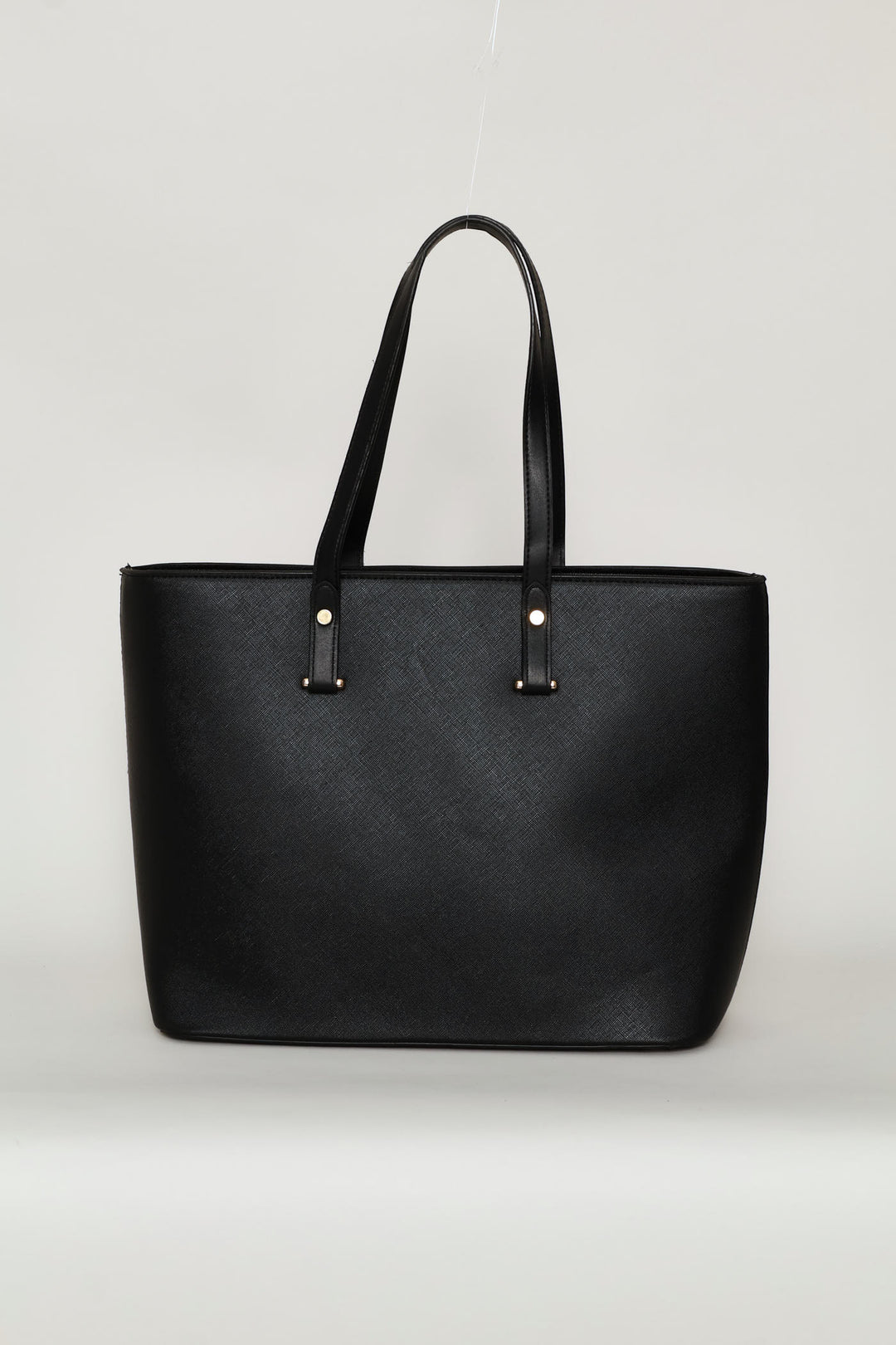 Gold Trim Shopper Bag - Black
