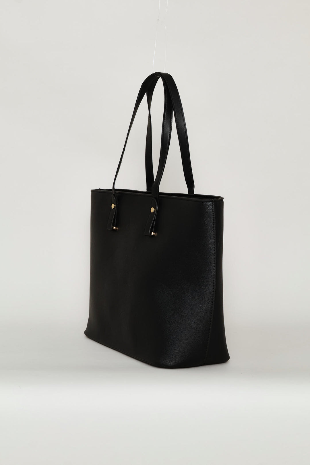 Gold Trim Shopper Bag - Black