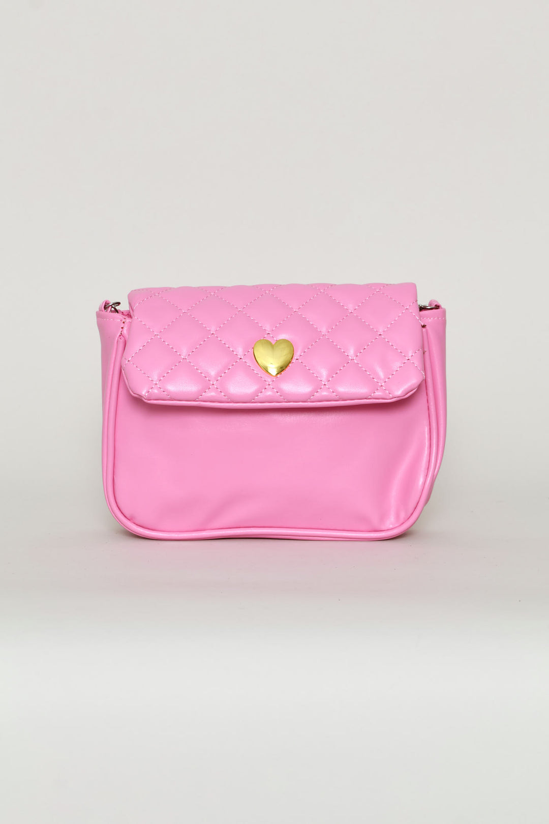 Girls Quilted Sling Bag - Pink