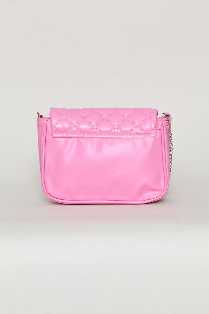 Girls Quilted Sling Bag - Pink